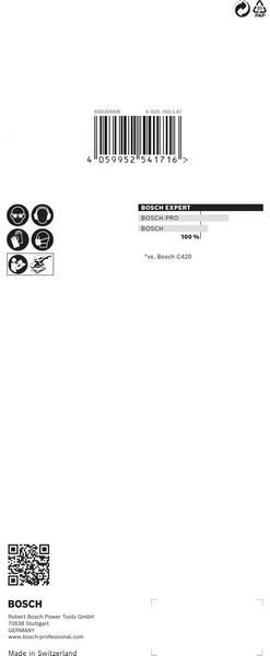 Robert Bosch Power Tools GmbH EXPERT C470 Sandpaper with 8 holes for Orbital Sanders 93 x 230 mm, G 40 10-pc. For orbital sanders - Image 5