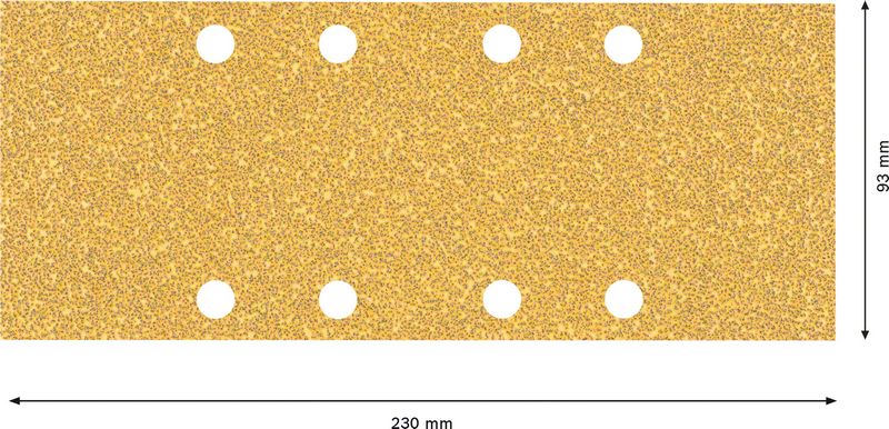 Robert Bosch Power Tools GmbH EXPERT C470 Sandpaper with 8 holes for Orbital Sanders 93 x 230 mm, G 40 10-pc. For orbital sanders - Image 3