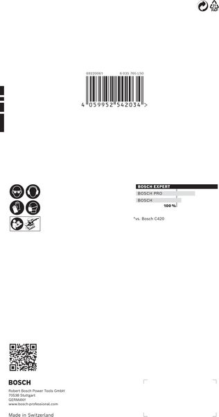 Robert Bosch Power Tools GmbH EXPERT C470 Sandpaper with 14 holes for Orbital Sanders 115 x 230 mm, G 240 10-pc. For orbital sanders - Image 5