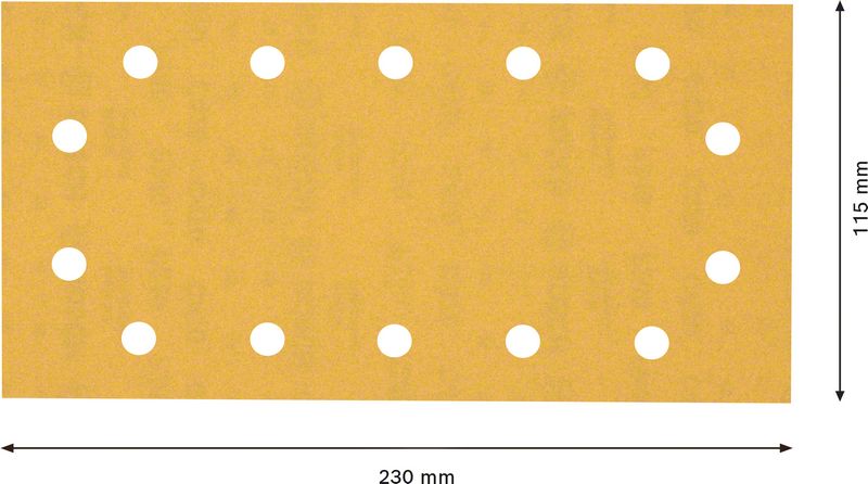 Robert Bosch Power Tools GmbH EXPERT C470 Sandpaper with 14 holes for Orbital Sanders 115 x 230 mm, G 240 10-pc. For orbital sanders - Image 3
