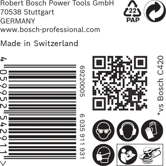 Robert Bosch Power Tools GmbH EXPERT C470 Sandpaper with no holes for Angle Grinders and Drills 125 mm, G 80 50-pc. For rotary drills/drivers - Image 5