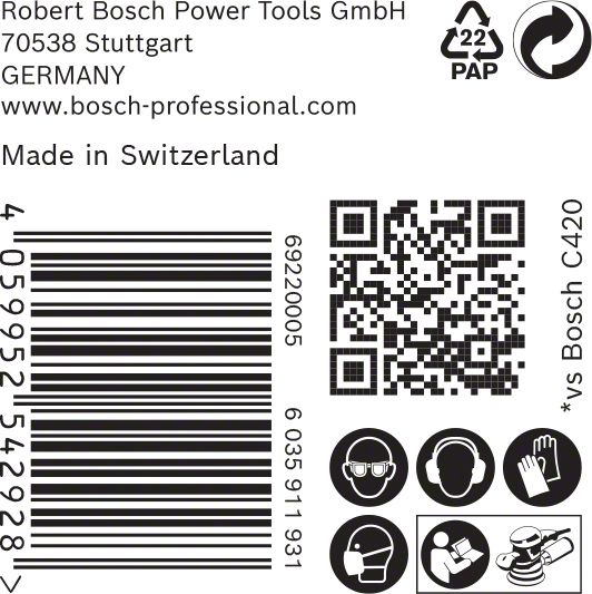 Robert Bosch Power Tools GmbH EXPERT C470 Sandpaper with no holes for Angle Grinders and Drills 125 mm, G 120 50-pc. For rotary drills/drivers - Image 5
