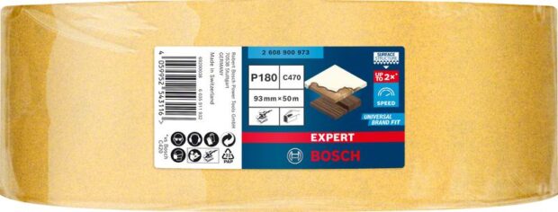 Robert Bosch Power Tools GmbH EXPERT C470 Sandpaper Roll for Handsanding 93 mm x 50 m, G 180. For hand sanding - Image 2