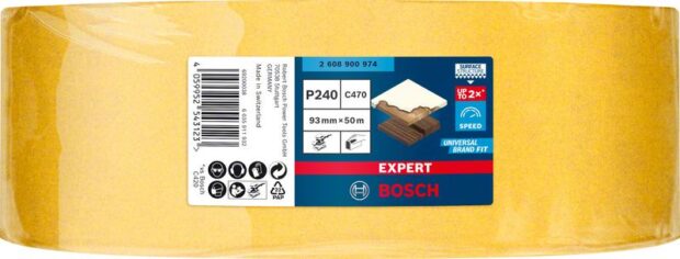 Robert Bosch Power Tools GmbH EXPERT C470 Sandpaper Roll for Handsanding 93 mm x 50 m, G 240. For hand sanding - Image 2