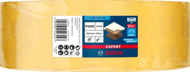 Robert Bosch Power Tools GmbH EXPERT C470 Sandpaper Roll for Handsanding 93 mm x 50 m, G 400. For hand sanding - Image 2