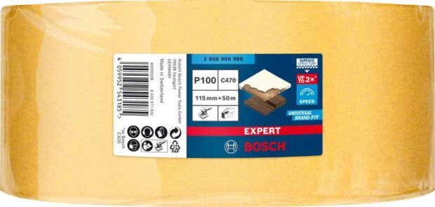 Robert Bosch Power Tools GmbH EXPERT C470 Sandpaper Roll for Handsanding 115 mm x 50 m, G 100. For hand sanding - Image 2