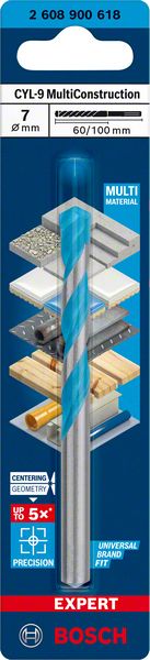 Robert Bosch Power Tools GmbH EXPERT CYL-9 MultiConstruction Drill Bit 7 x 60 x 100 mm. For impact drill/drivers - Image 3