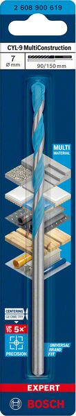 Robert Bosch Power Tools GmbH EXPERT CYL-9 MultiConstruction Drill Bit 7 x 90 x 150 mm. For impact drill/drivers - Image 3