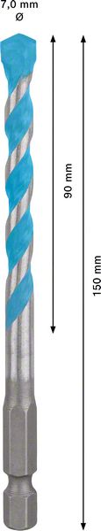 Robert Bosch Power Tools GmbH EXPERT HEX-9 MultiConstruction Drill Bit 7 x 90 x 150 mm. For rotary drills/drivers - Image 4
