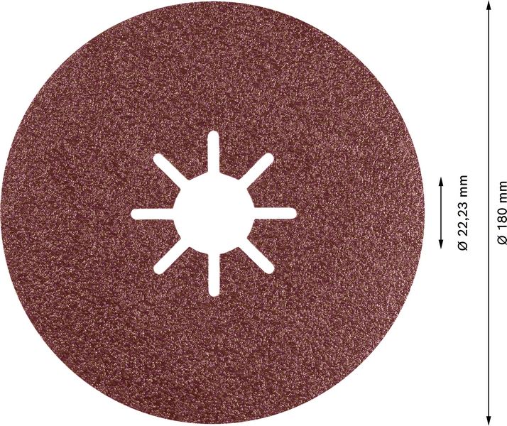 Robert Bosch Power Tools GmbH EXPERT R781 Prisma Ceramic Fibre Disc 180 mm, 22.23 mm, G 80. For large angle grinders with locking nut - Image 3