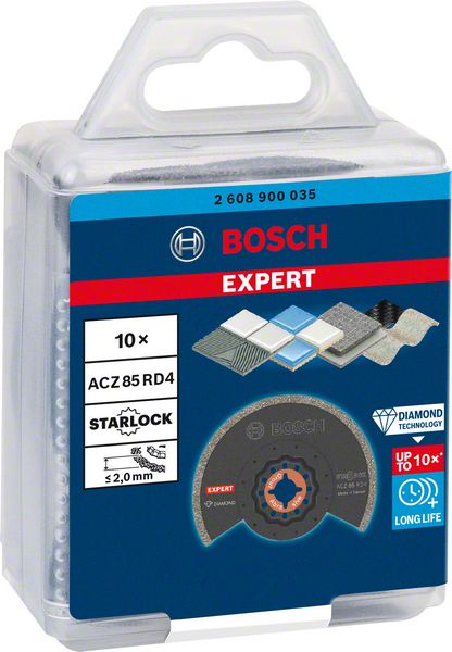 Robert Bosch Power Tools GmbH EXPERT Grout Segment Blade ACZ 85 RD4 Multitool Blade 85 mm 10-pc. For oscillating multitools - Image 3