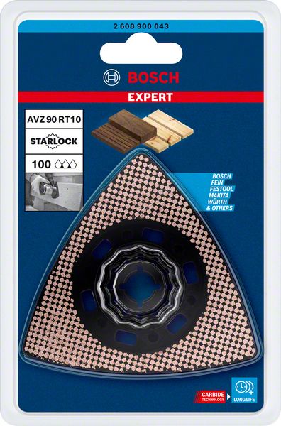 Robert Bosch Power Tools GmbH EXPERT Sanding Plate AVZ 90 RT10 Multitool Blade 90 mm. For oscillating multitools - Image 4