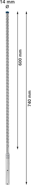 Robert Bosch Power Tools GmbH EXPERT SDS max-8X Hammer Drill Bit 14 x 600 x 740 mm. For rotary hammer drills - Image 4