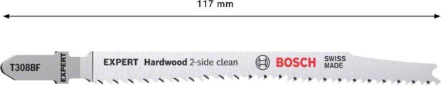 Robert Bosch Power Tools GmbH EXPERT 'Hardwood 2-side clean' T 308 BF Jigsaw Blade 2-pc. For jigsaws - Image 3