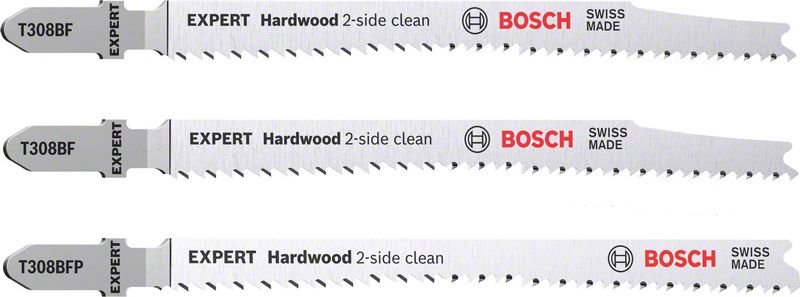 Robert Bosch Power Tools GmbH EXPERT Hardwood 2-side clean Jigsaw Blade 2-piece Set T308BF/BFP. For jigsaws - Image 4