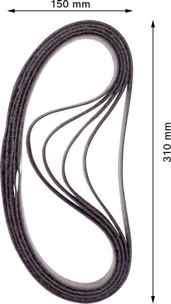 Robert Bosch Power Tools GmbH EXPERT N470 Sanding Belt for Belt Sanders 40 x 760 mm, Medium, 10-pc. For pipe belt sanders. - Image 3