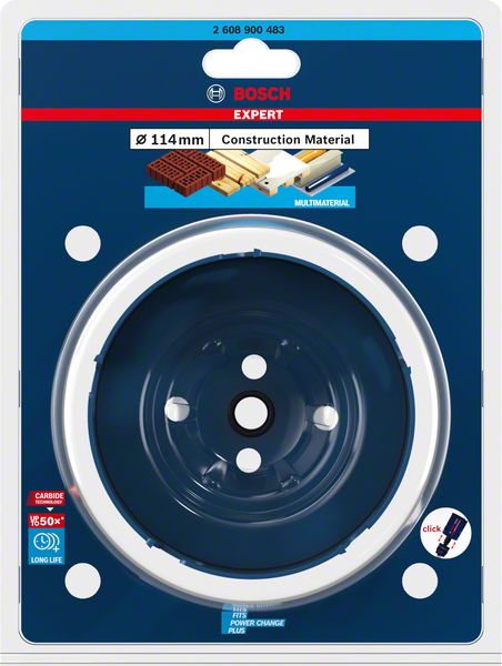 Robert Bosch Power Tools GmbH EXPERT Construction Material Hole Saw 114 x 60 mm. For impact drill/drivers - Image 3