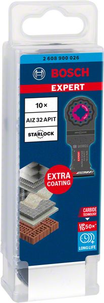 Robert Bosch Power Tools GmbH EXPERT MultiMax AIZ 32 APIT Multitool Blade 32 mm 10-pc. For oscillating multitools - Image 3
