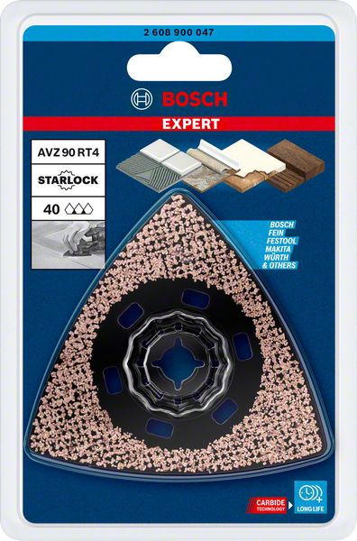 Robert Bosch Power Tools GmbH EXPERT Sanding Plate AVZ 90 RT4 Multitool Blade 90 mm. For oscillating multitools - Image 3