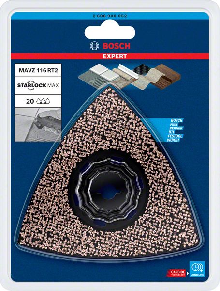 Robert Bosch Power Tools GmbH EXPERT Sanding Plate MAVZ 116 RT2 Multitool Blade 116 mm. For oscillating multitools - Image 4