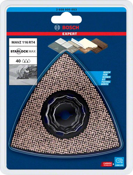 Robert Bosch Power Tools GmbH EXPERT Sanding Plate MAVZ 116 RT4 Multitool Blade 116 mm. For oscillating multitools - Image 4