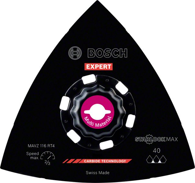 Robert Bosch Power Tools GmbH EXPERT Sanding Plate MAVZ 116 RT4 Multitool Blade 116 mm. For oscillating multitools - Image 2