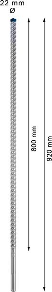 Robert Bosch Power Tools GmbH EXPERT SDS max-8X Hammer Drill Bit 22 x 800 x 920 mm. For rotary hammer drills - Image 4