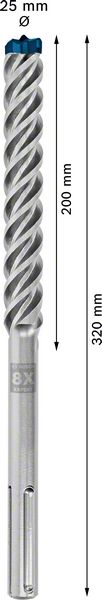Robert Bosch Power Tools GmbH EXPERT SDS max-8X Hammer Drill Bit 25 x 200 x 320 mm. For rotary hammer drills - Image 4