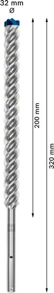 Robert Bosch Power Tools GmbH EXPERT SDS max-8X Hammer Drill Bit 32 x 400 x 520 mm. For rotary hammer drills - Image 4