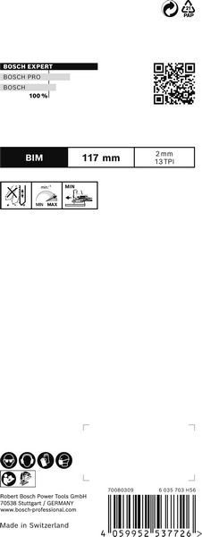 Robert Bosch Power Tools GmbH EXPERT Hardwood 2-side clean T 308 BFP Jigsaw Blade 5-pc. For jigsaws - Image 4