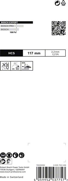 Robert Bosch Power Tools GmbH EXPERT Wood 2-side clean T 308 B Jigsaw Blade 5-pc. For jigsaws - Image 4