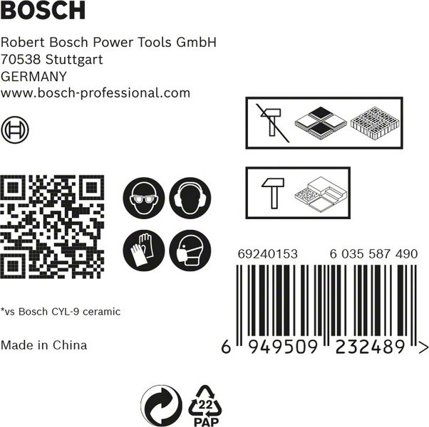 Robert Bosch Power Tools GmbH EXPERT HEX-9 HardCeramic Drill Bit Mixed Set 6 mm 5-pc. For rotary drills/drivers - Image 2