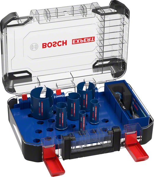Robert Bosch Power Tools GmbH EXPERT Construction Material Hole Saw Set 20/25/32/38/51/64 mm 10-pc. For impact drill/drivers - Image 3