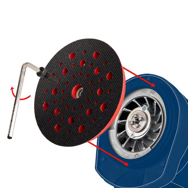 Robert Bosch Power Tools GmbH EXPERT Multihole Backing Pads Universal 125 mm, Soft. For random orbital sanders - Image 16