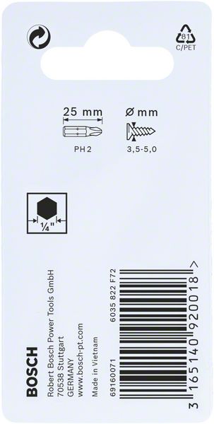 Robert Bosch Power Tools GmbH Impact Control Insert Bit 25 mm, 2xPH2. For screwdrivers - Image 3