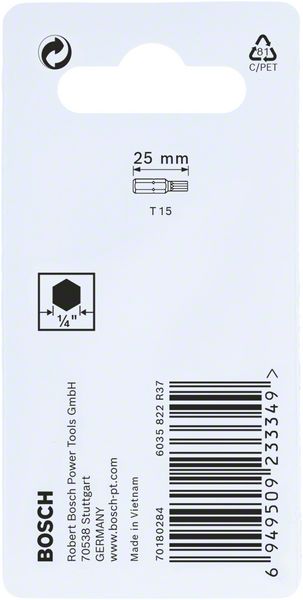 Robert Bosch Power Tools GmbH Impact Control T15 Insert Bits, 2pc. For screwdrivers - Image 3