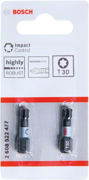 Robert Bosch Power Tools GmbH Impact Control T30 Insert Bits, 2pc. For screwdrivers - Image 2