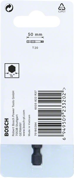 Robert Bosch Power Tools GmbH Impact Control T20 Power Bit, 1pc. For screwdrivers - Image 3