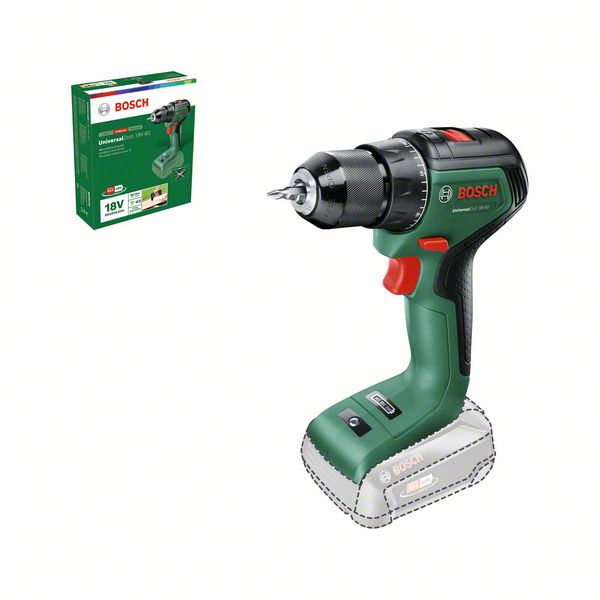 Robert Bosch Power Tools GmbH Cordless Two-speed Drill/Driver UniversalDrill 18V-60 - Image 2