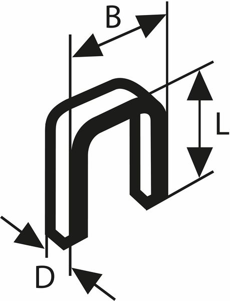 Robert Bosch Power Tools GmbH Narrow crown staple, type 55. For Pneumatic Nailers/Staplers - Image 2