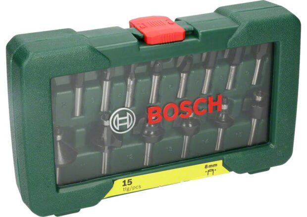 Robert Bosch Power Tools GmbH 15-piece TC router bit set (8 mm shank) - Image 2