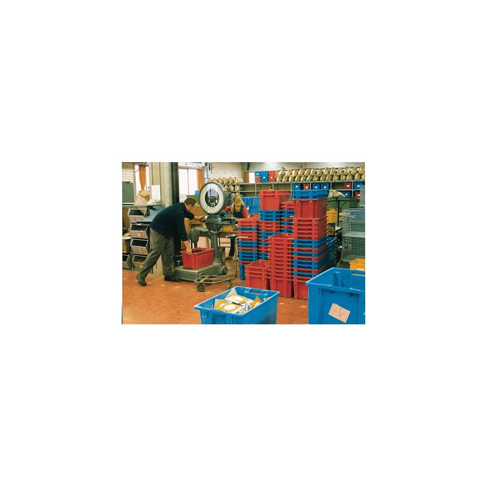 Rotating stackable container PP green L590xW380xH202mm - Image 2