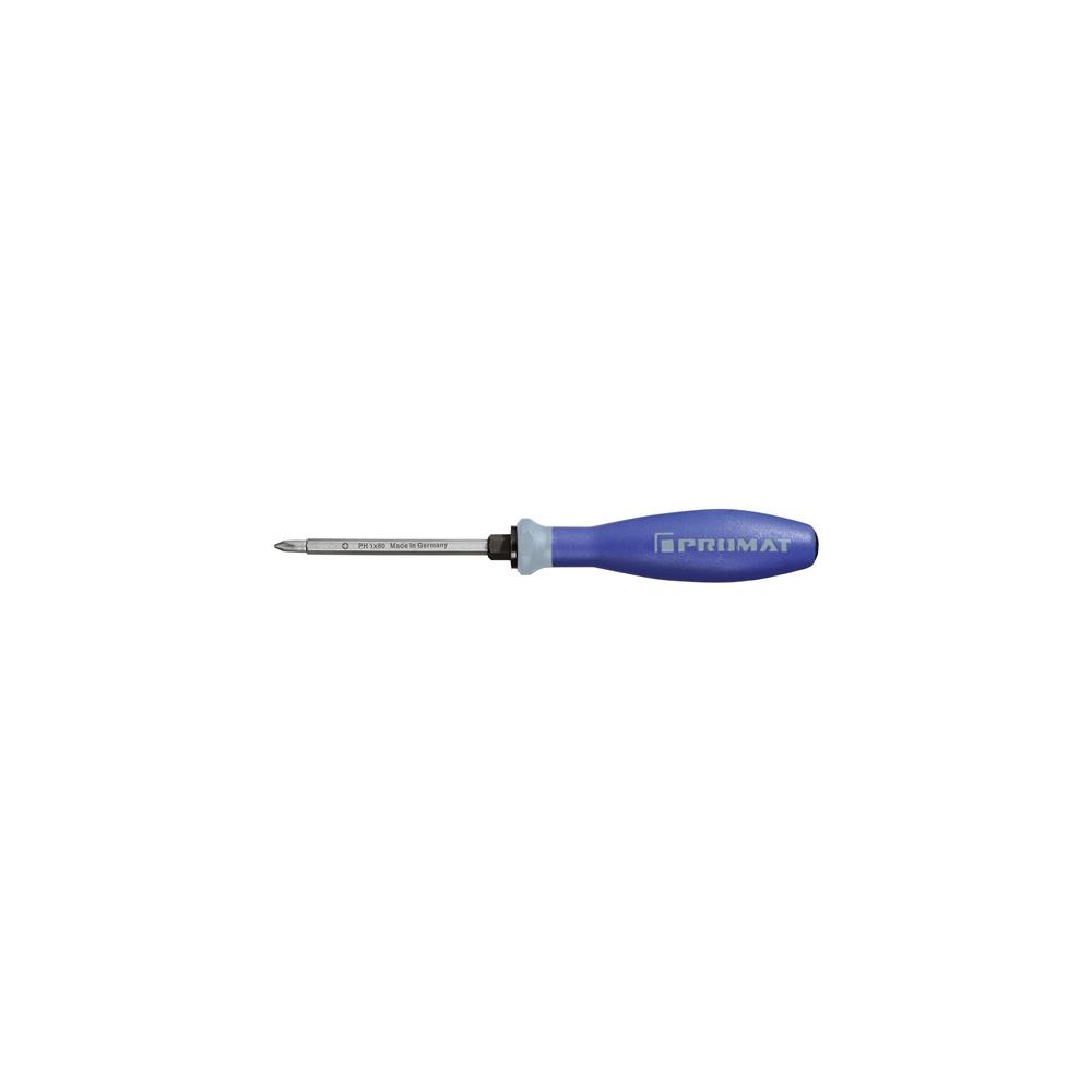 PROMAT Screwdriver size PH 1, blade length 80 mm 3-component handle hexagon blade/bolster