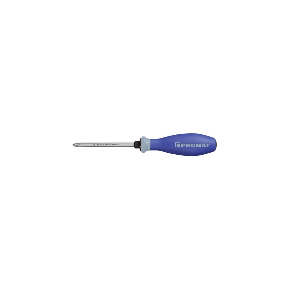 PROMAT Screwdriver size PH 2, blade length 100 mm 3-component handle hexagon blade/bolster