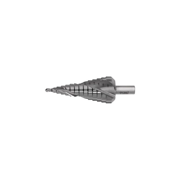 PROMAT Step drill  drill. range 4-30 mm HSS spiral-grooved no. of cutters 2 no. of steps 14