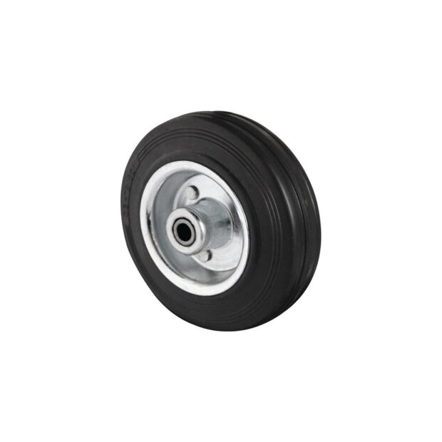 PROMAT Spare wheel  wheel dm 100 mm load cap. 75 kg black solid rubber axle dm 12 mm hub length 40 mm