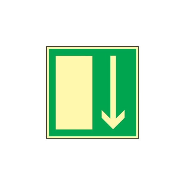 Emergency sign BGV A8 L148xW148 mm emergency exit film