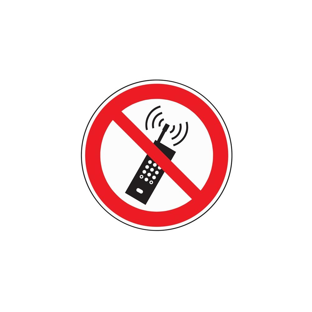 Prohibition sign ASR A1.3/DIN EN ISO 7010 no mobile phones film