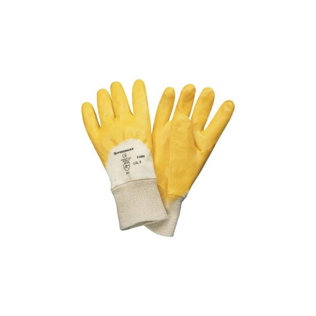 PROMAT Glove Lippe size 8 yellow nitrile coating EN 388 PPE category II