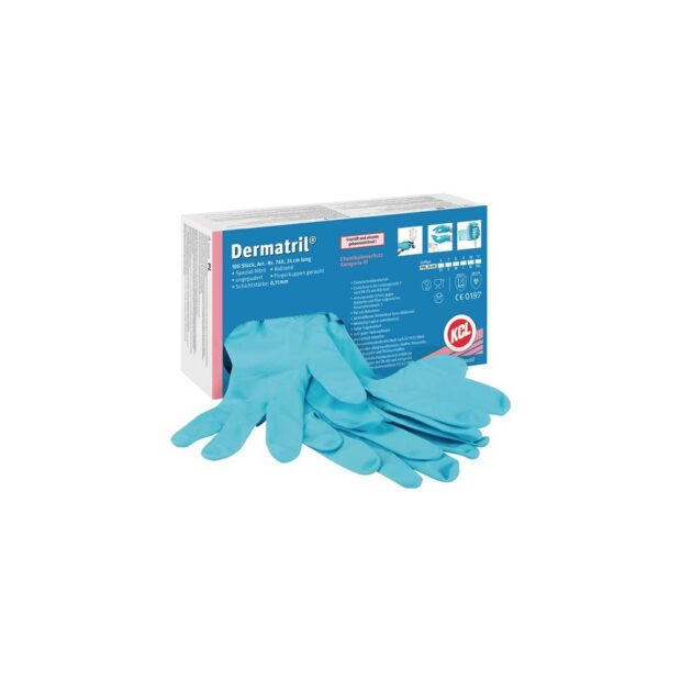 HONEYWELL Disposable glove Dermatril 740 size 10 blue nitrile EN 374, EN 455 PPE category III